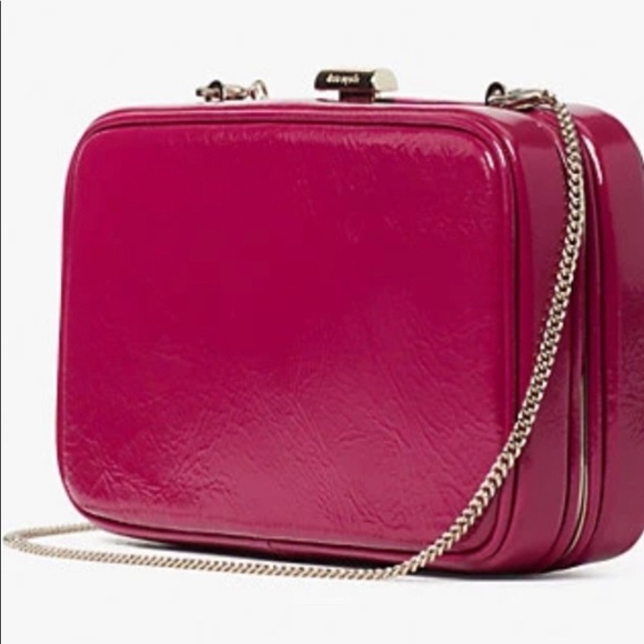 Kate Spade New York  Raspberry Tonight Stunning Leather Clutch - Picture 2 of 9